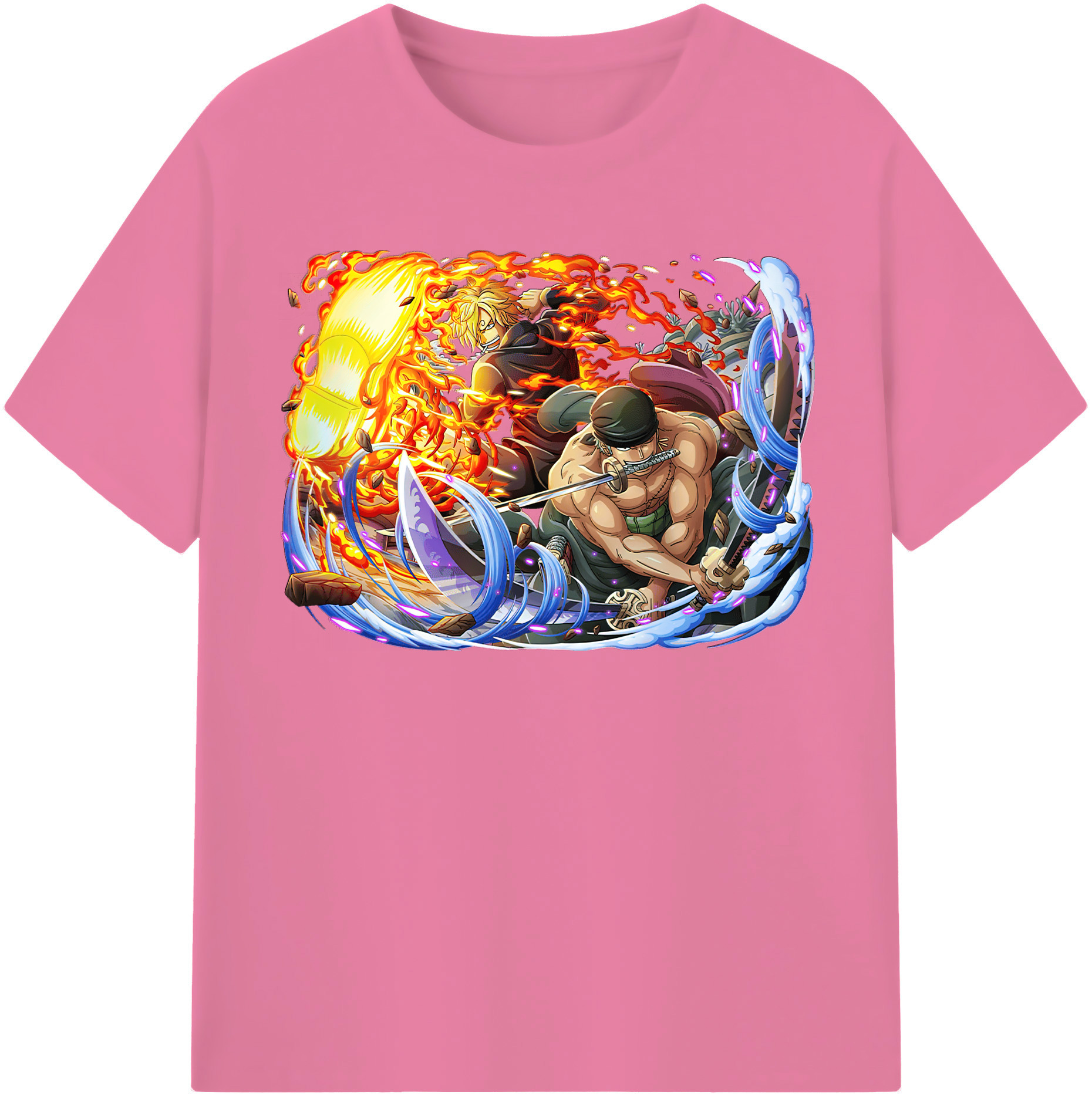 ワンピース ロロノア・ゾロ ONE PIECE Roronoa Zoro 綿100％半袖Tシャツ（フロントプリント）